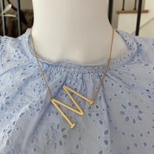 Anthropologie “M” Initial Necklace